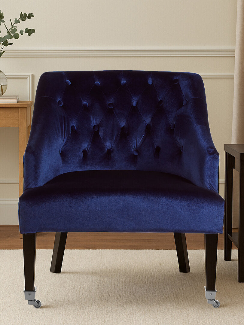 Aurora Blue Velvet Chair