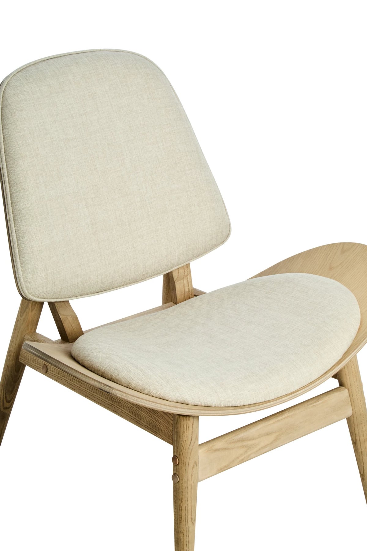 Harrogate Fabric and Washed Elm Wood Chair