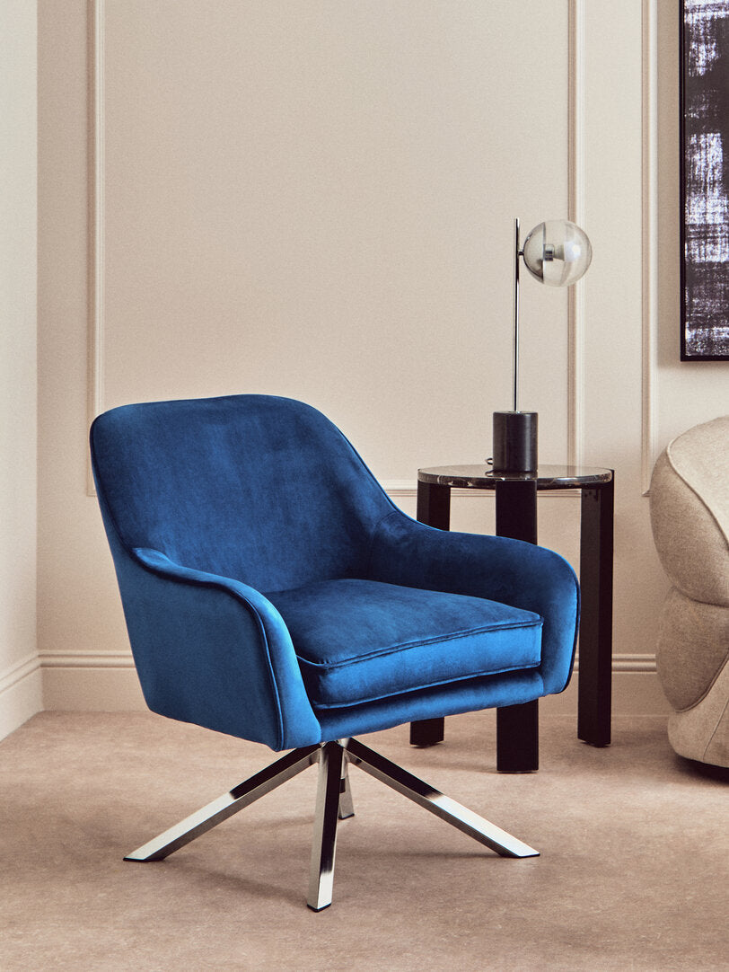 Vienna Midnight Velvet Chair