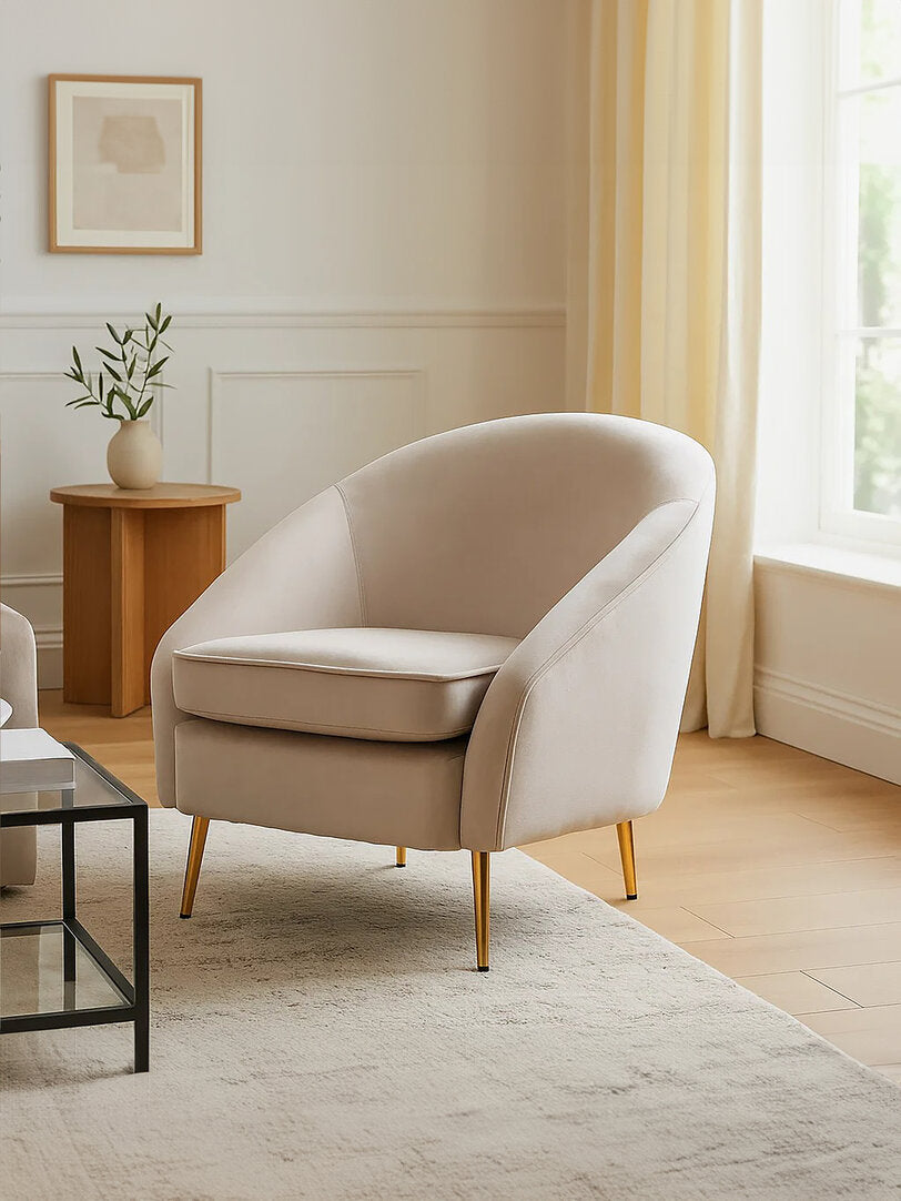 Hudson Mink Velvet Armchair
