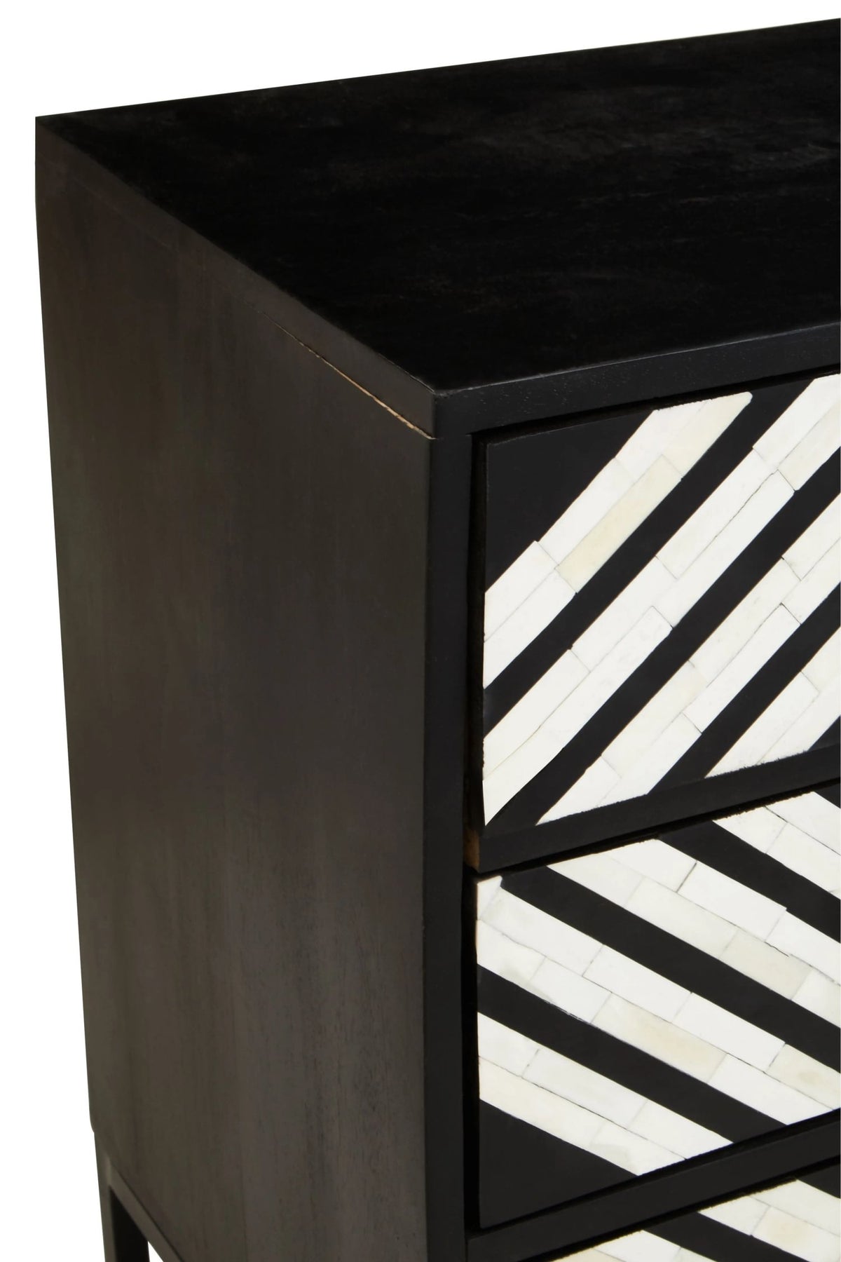 Porto Three Drawer Chest with Bone Inlay