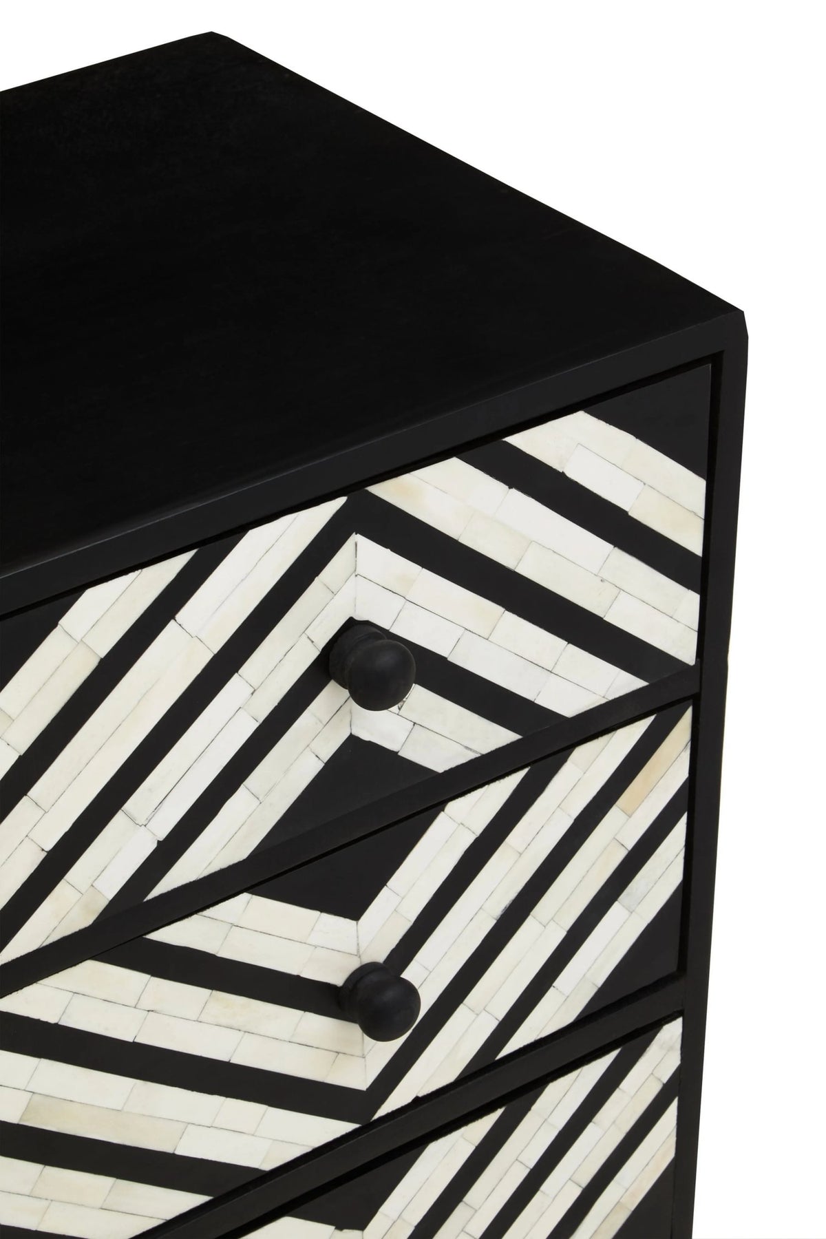 Porto Three Drawer Chest with Bone Inlay