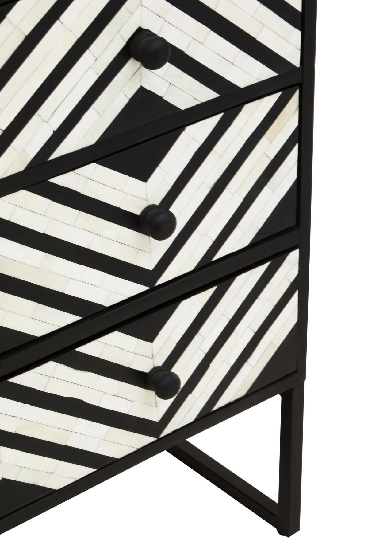 Porto Three Drawer Chest with Bone Inlay
