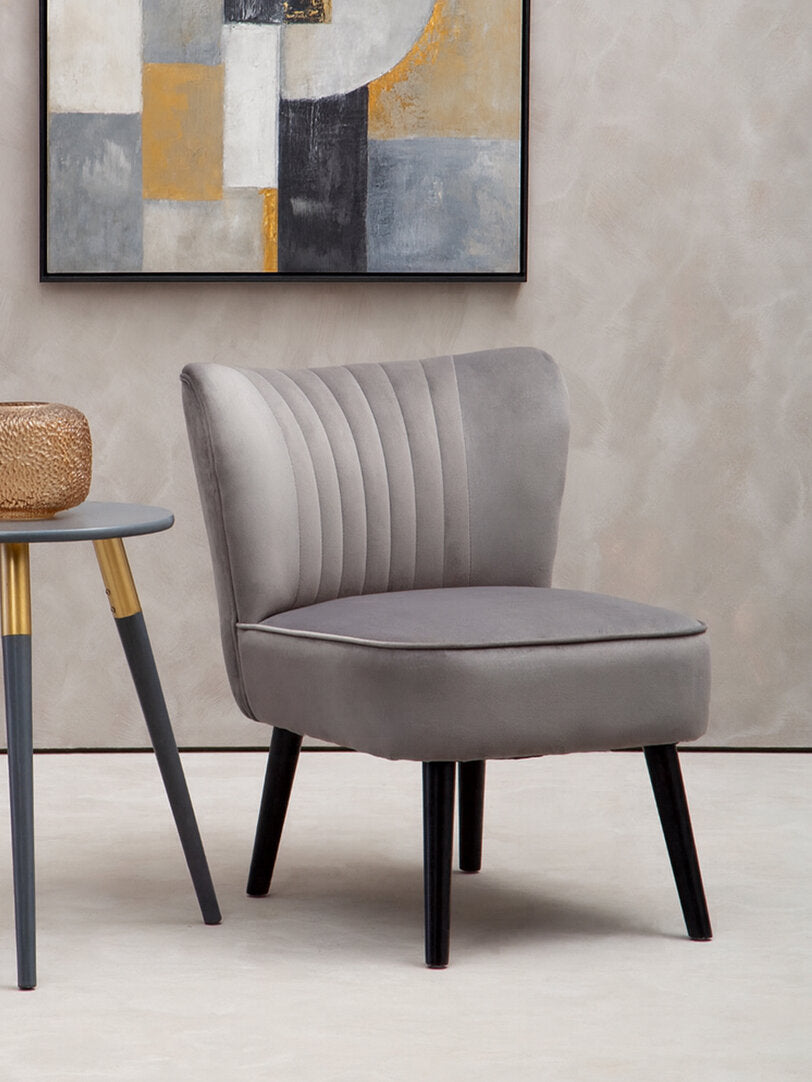 Sorrento Park Grey Velvet Chair