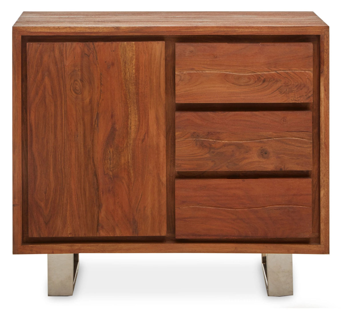 Oxford Acacia Wood 1 Door and 3 Drawers Sideboard