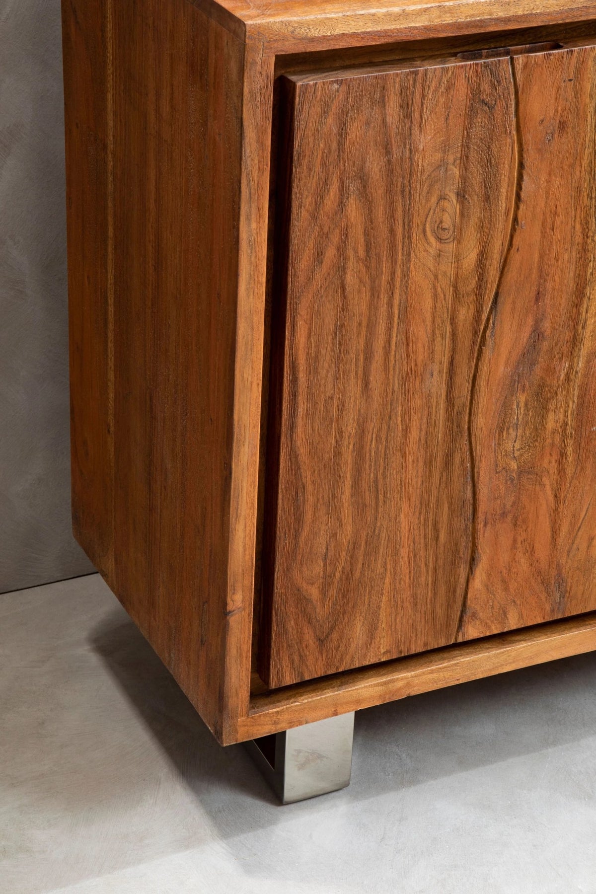 Oxford Acacia Wood 1 Door and 3 Drawers Sideboard