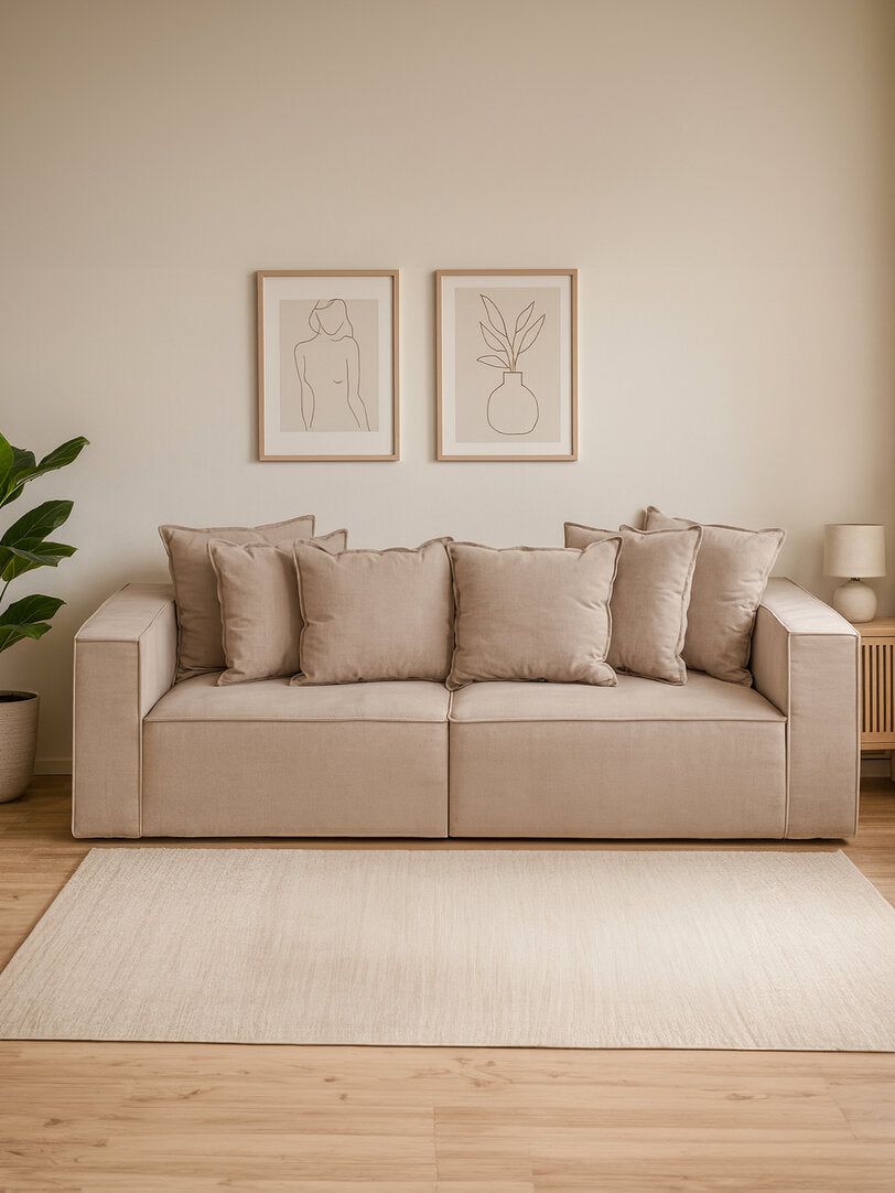 Turin 3 Seat Grey Sofa