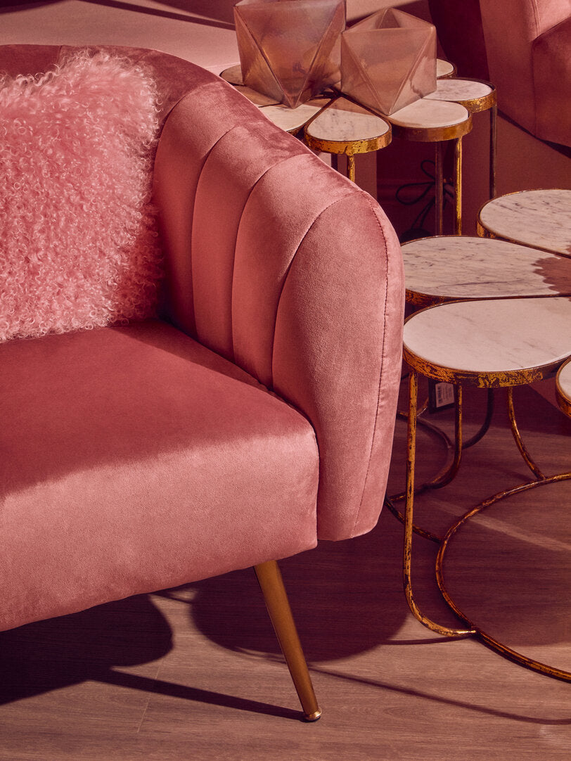 Savoy Pink Velvet Chair