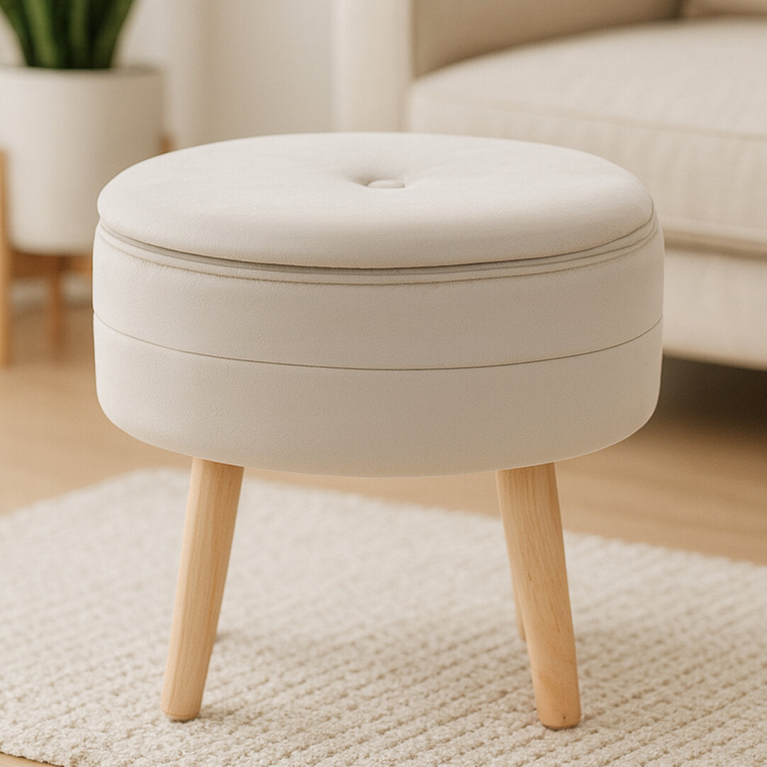 Cannes Mink Velvet Stool