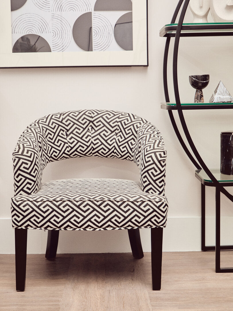 Sorrento Park Greek Key design Cutout Lounge Chair