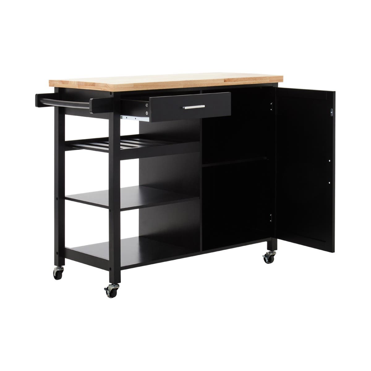 Vienna Large Kitchen Trolley #colour_black