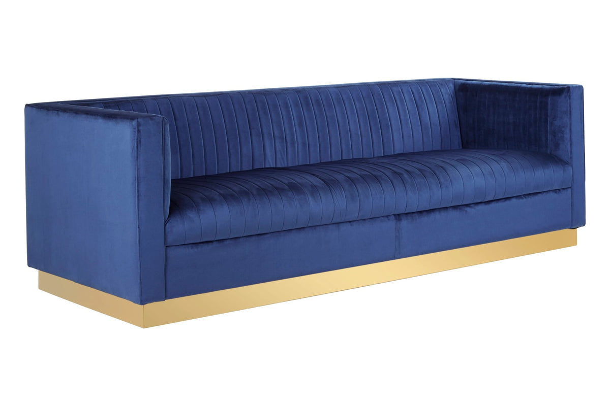 Knutsford 3 Seat Deep Blue Sofa