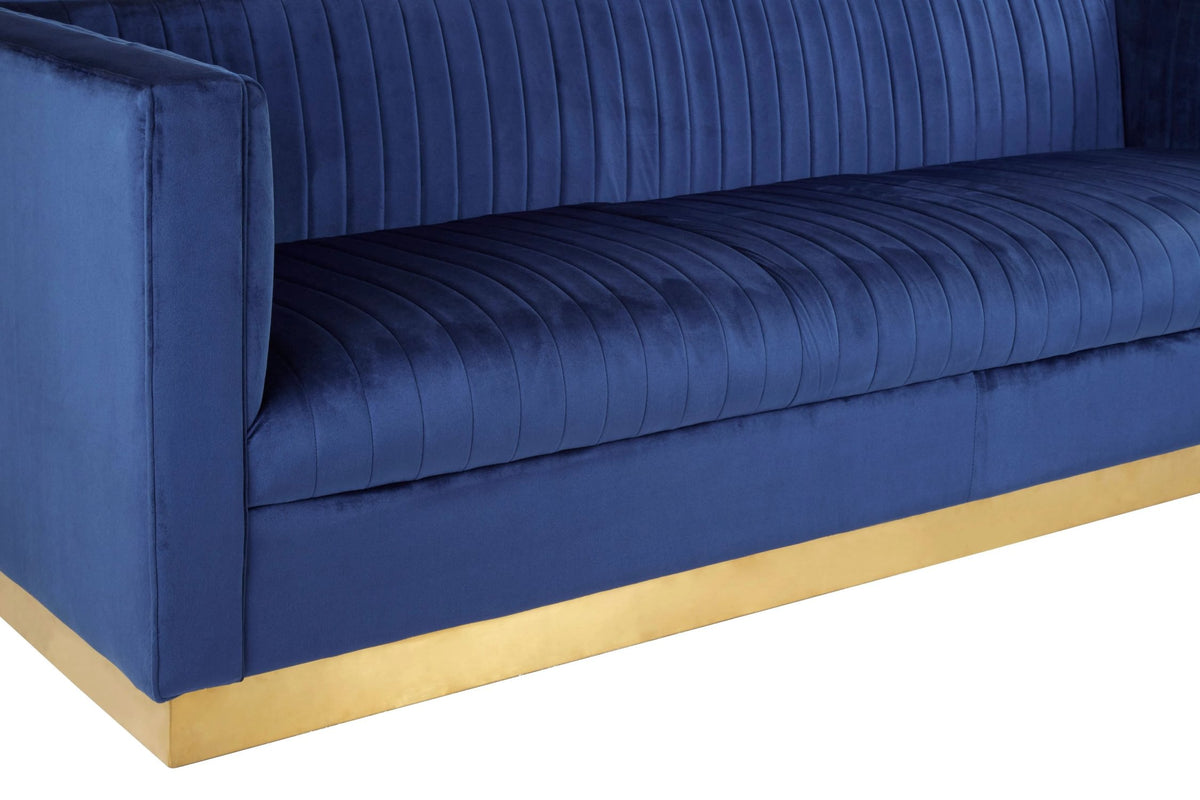 Knutsford 3 Seat Deep Blue Sofa