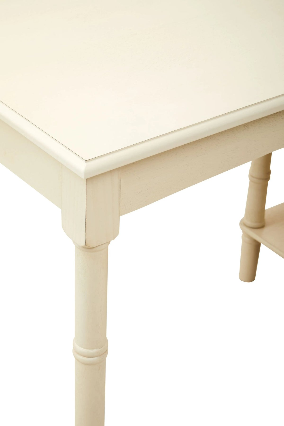 Savoy Ivory Wooden Desk with Drawer and Shelves