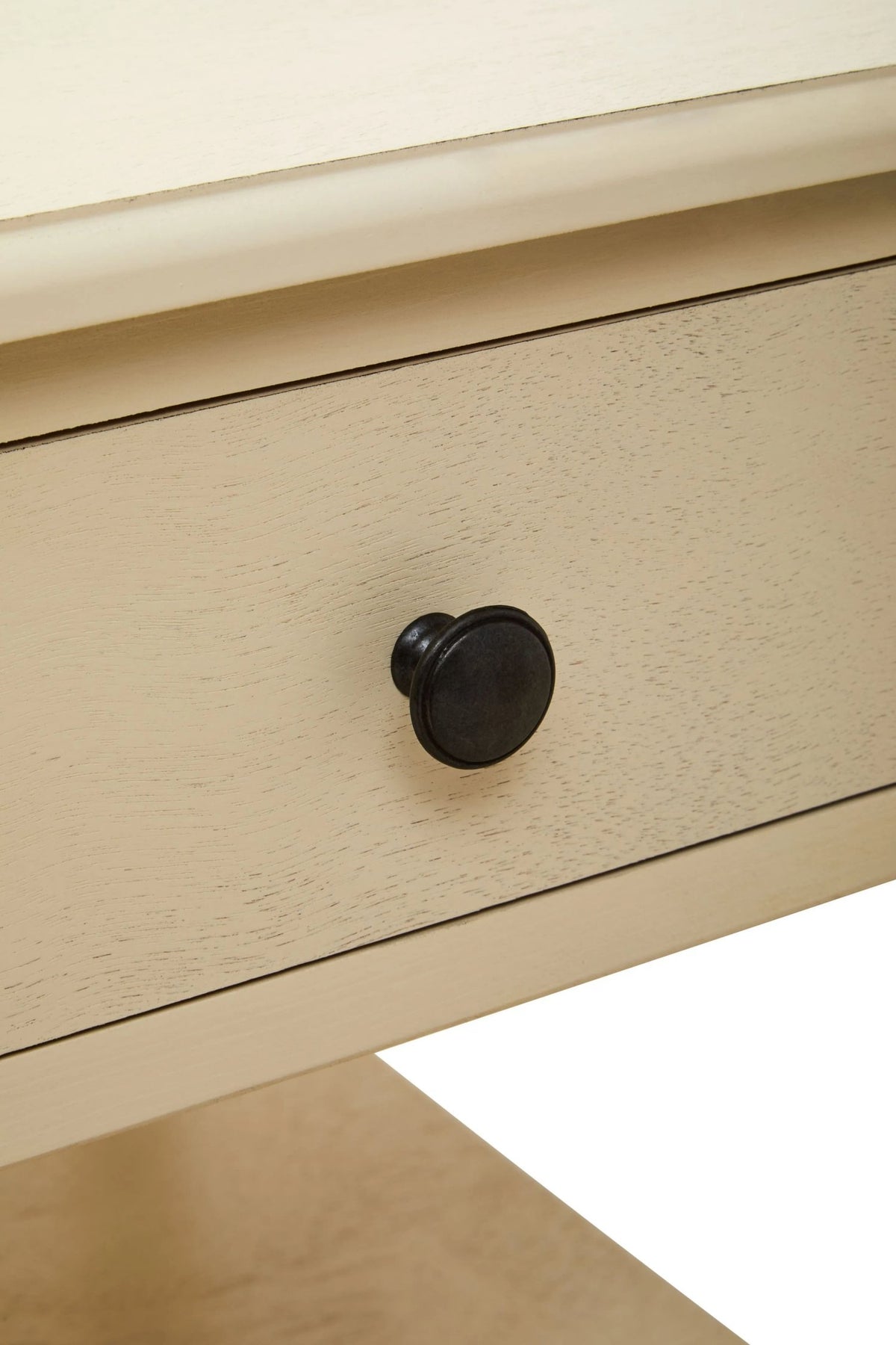 Savoy Ivory Wooden Desk with Drawer and Shelves