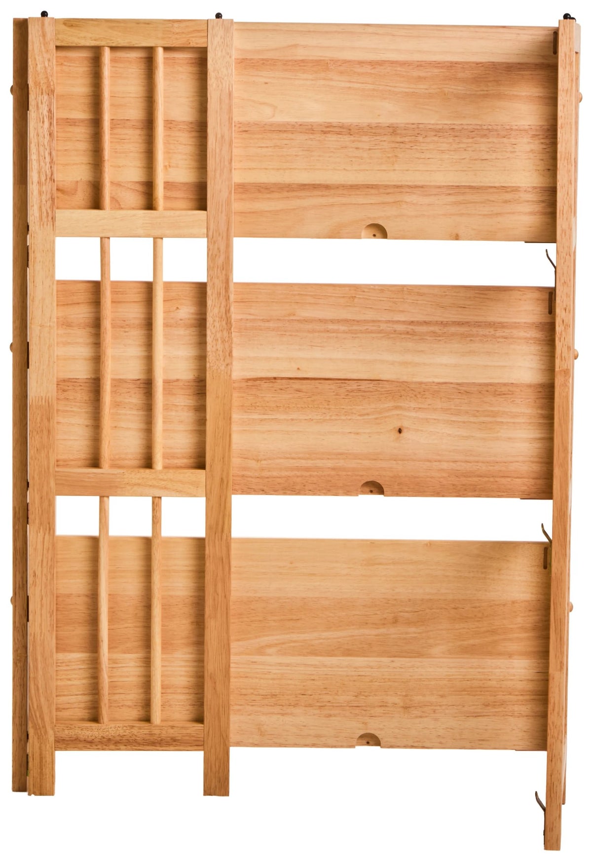Devizes Three Tier Tropical Hevea Wood Stackable Shelf Unit