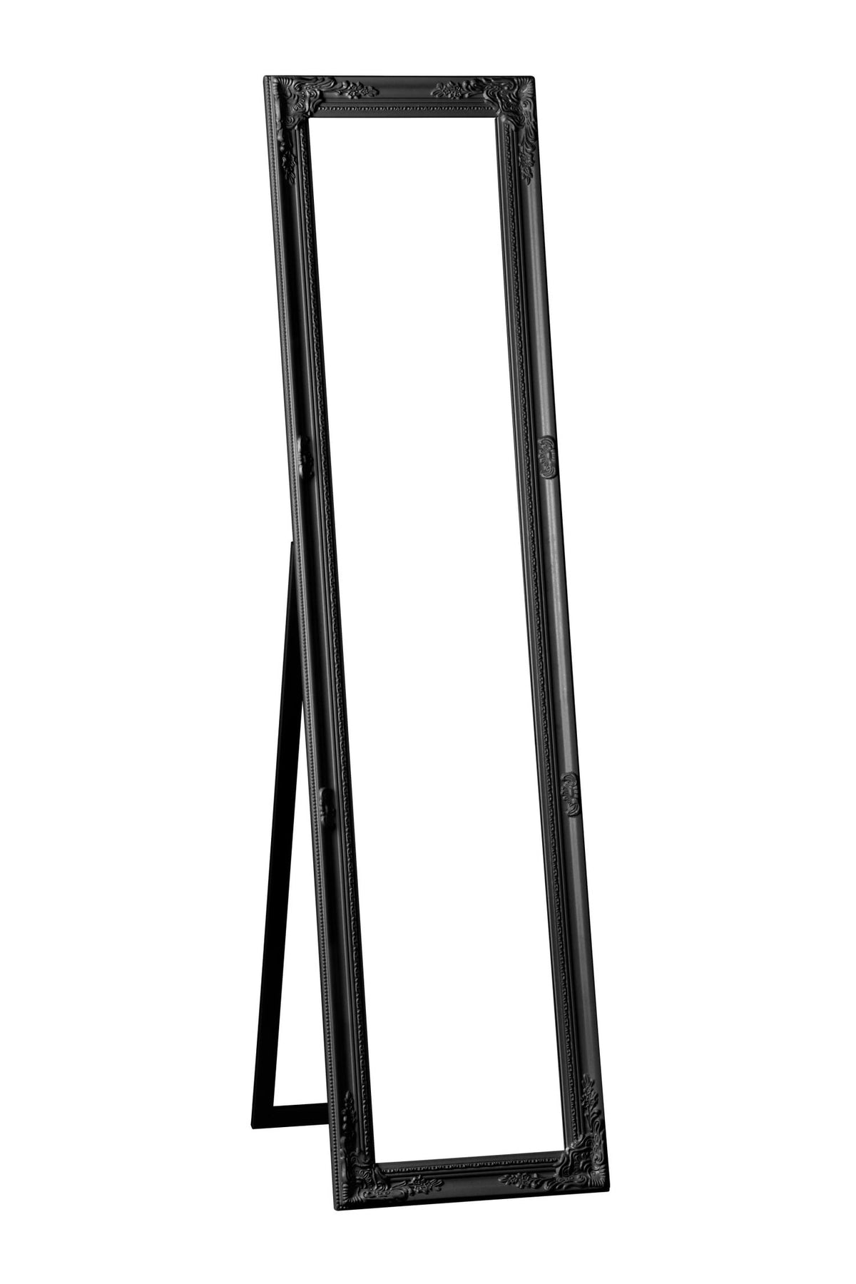 Woodbridge Vintage Floor Standing Black Chic Mirror
