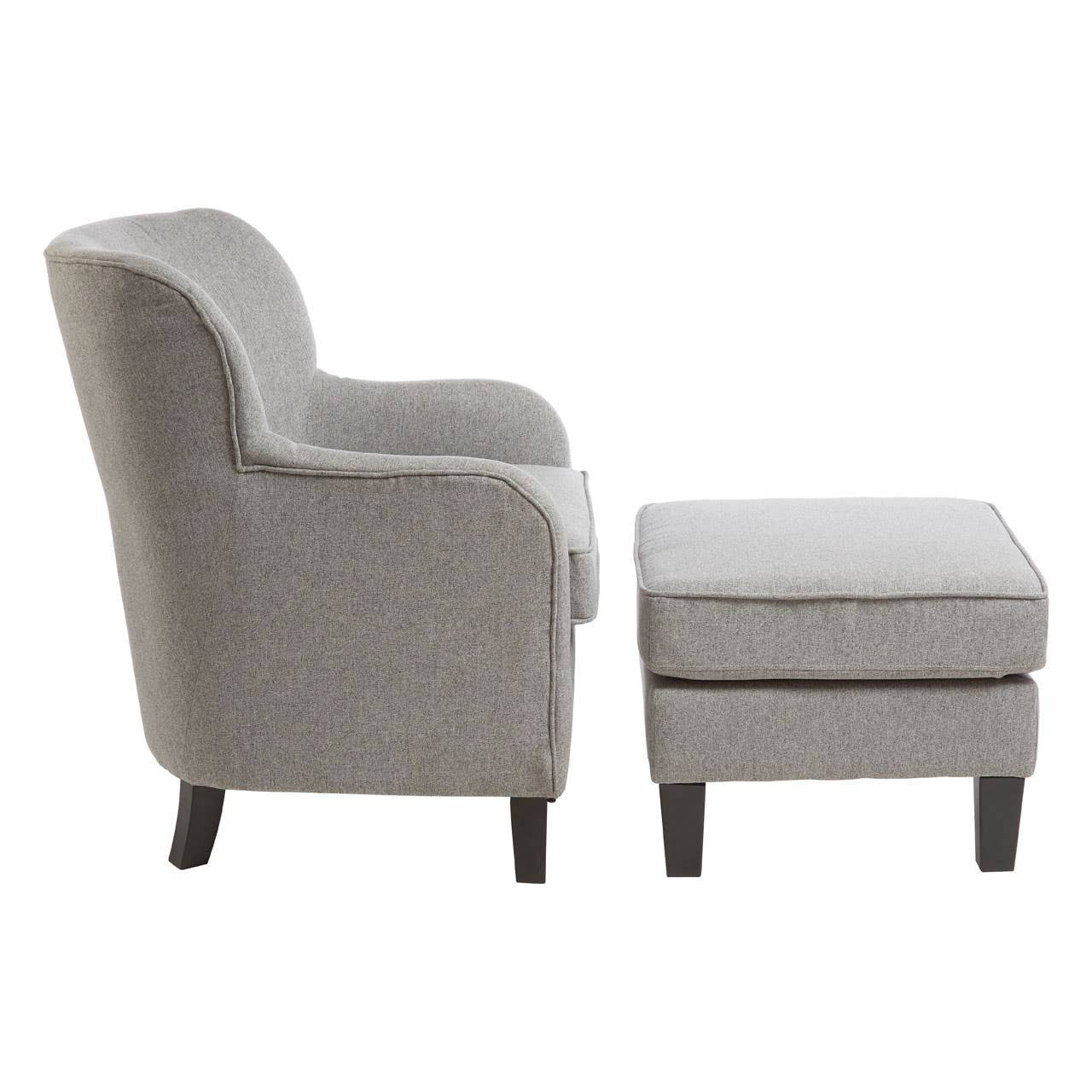 Capri Grey Armchair and Footstool Set