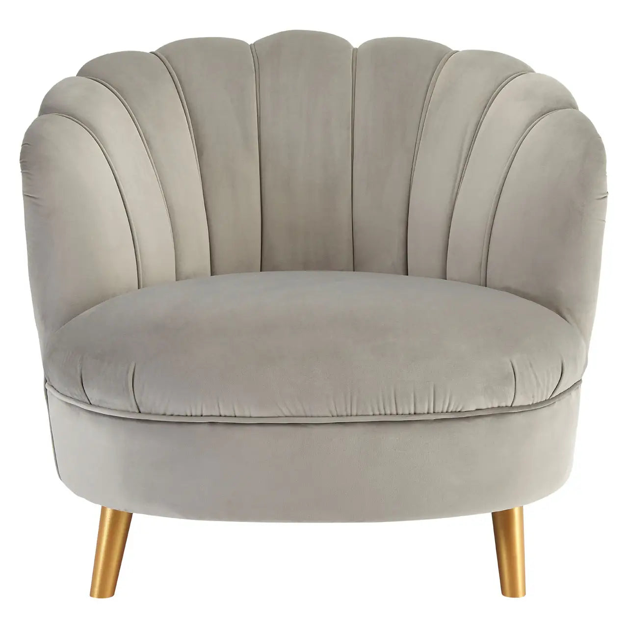 Orlina Velvet Chair With Gold Wood Legs