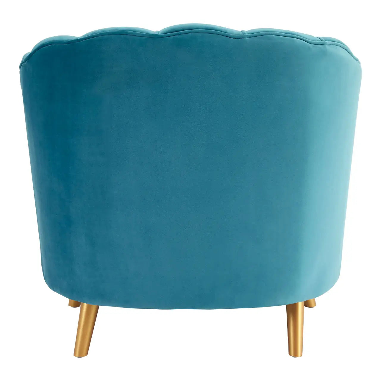 Orlina Velvet Chair With Gold Wood Legs