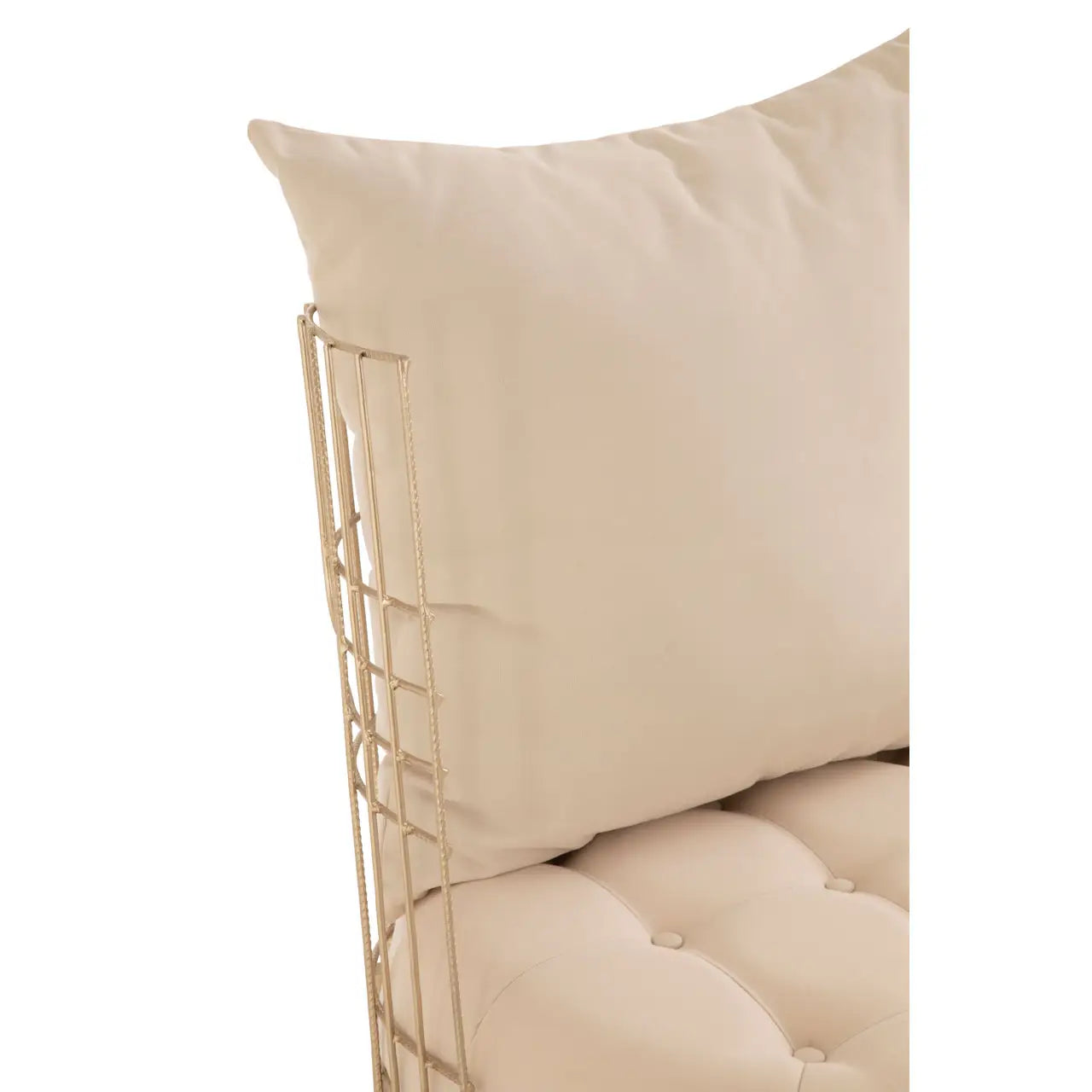 Mantis Gold Finish Chair With Cushion