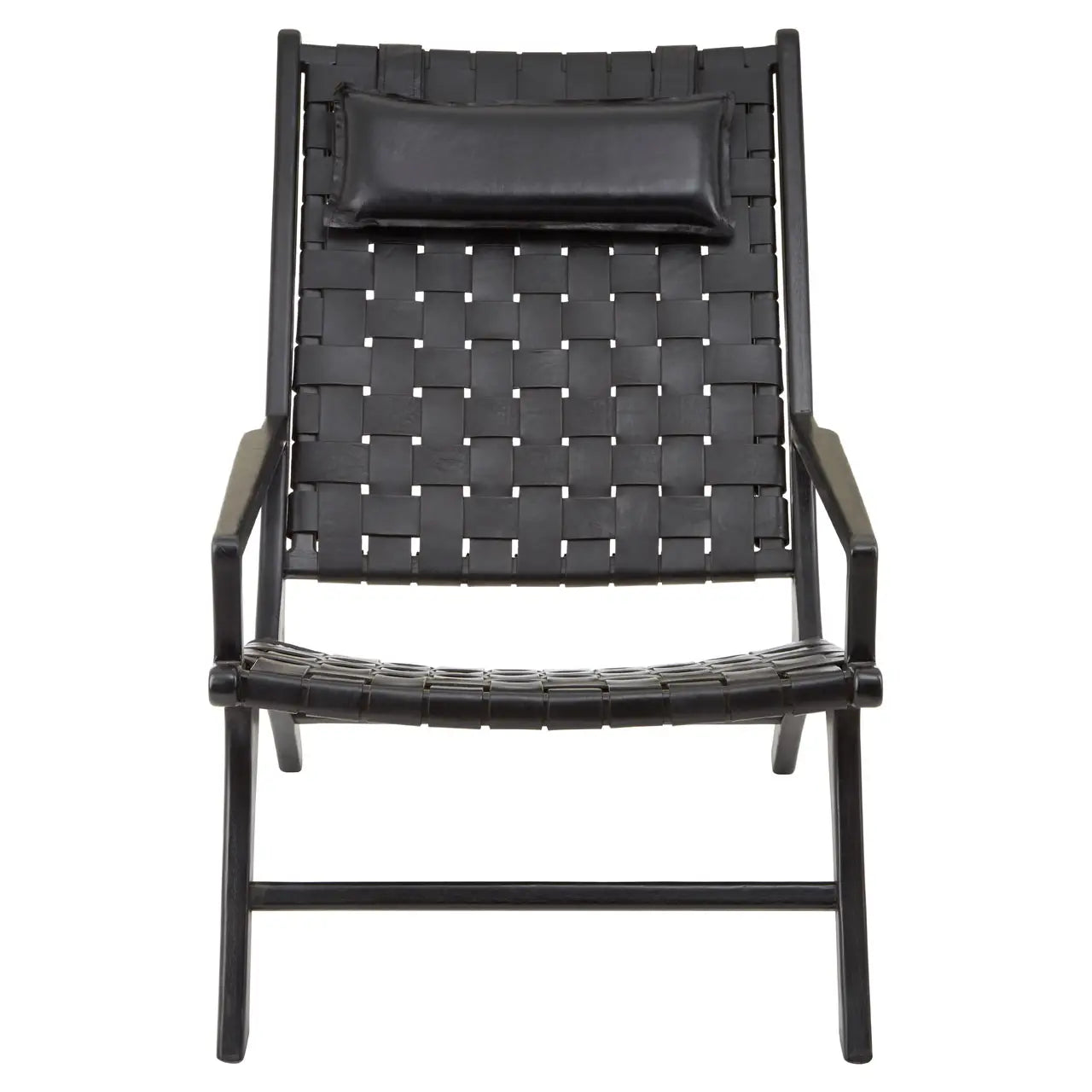 Kendari Leather Woven Chair