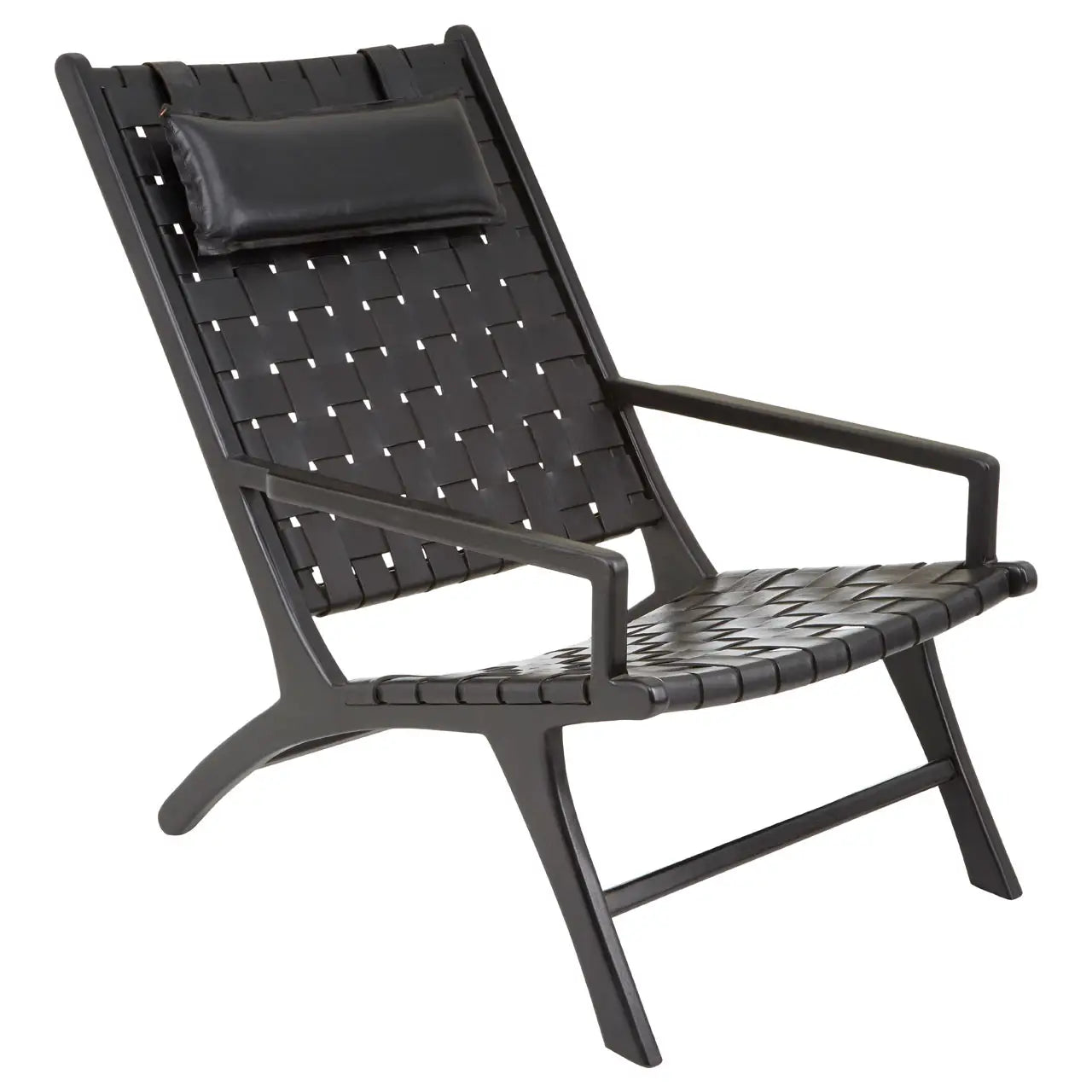 Kendari Leather Woven Chair