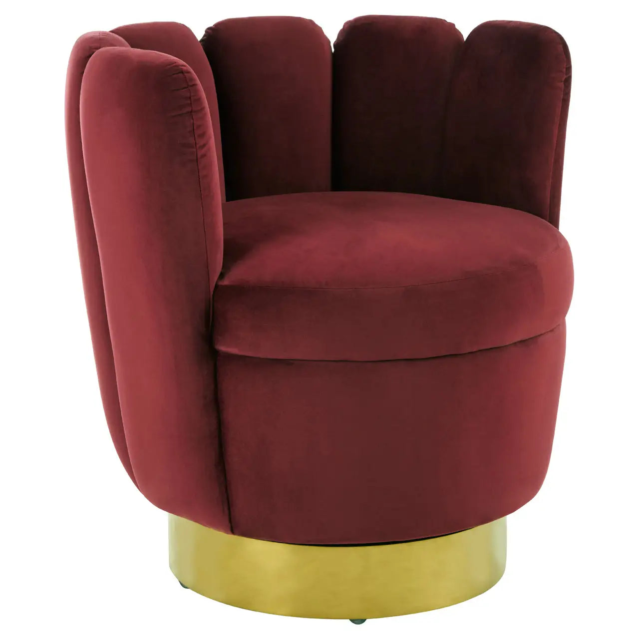 Beauly Wine Velvet Accent Chair