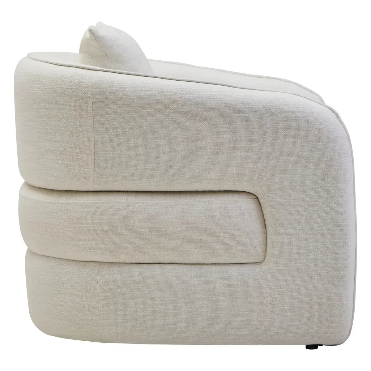 Bilani Linen Effect Curved Chair