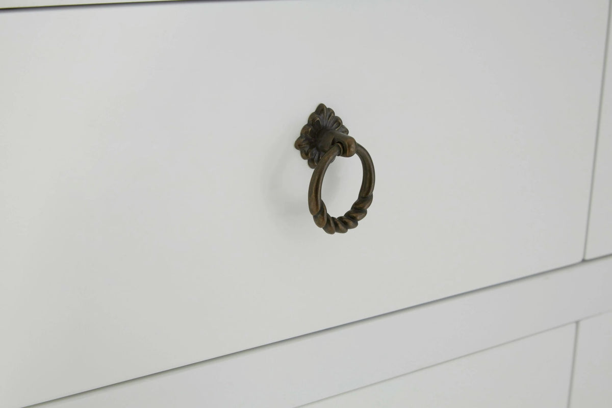 Granada White Sideboard with Oak Wood Top