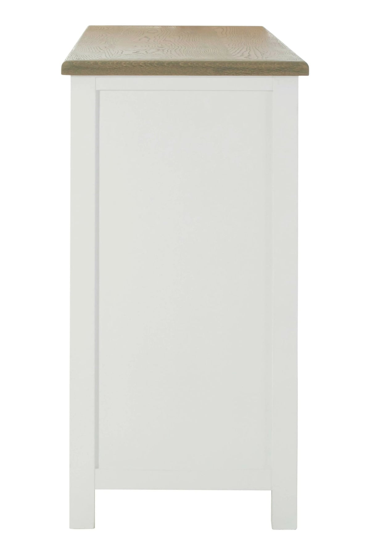 Granada White Sideboard with Oak Wood Top