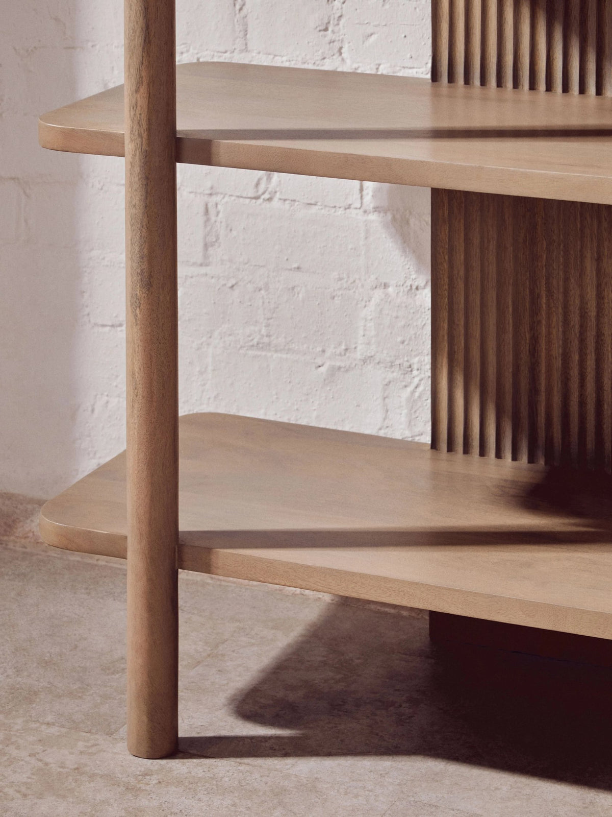 Stirling Five Tier Mango Wood Shelf Unit