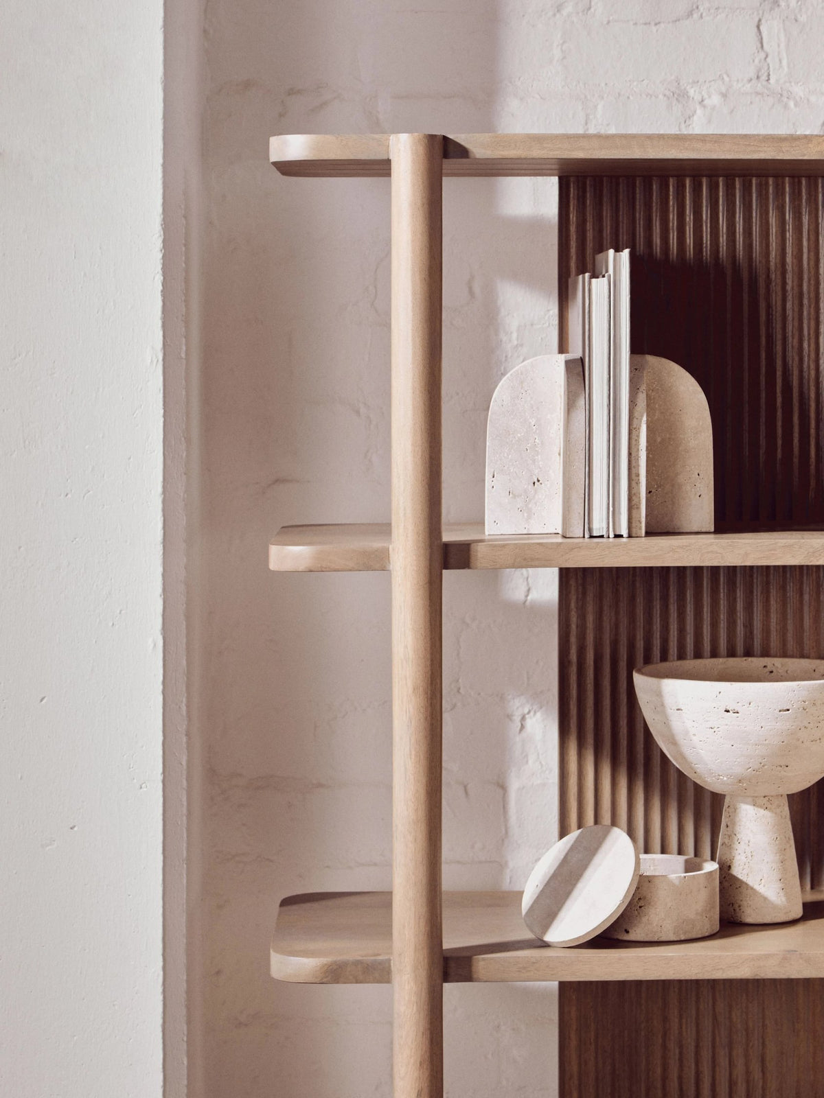 Stirling Five Tier Mango Wood Shelf Unit