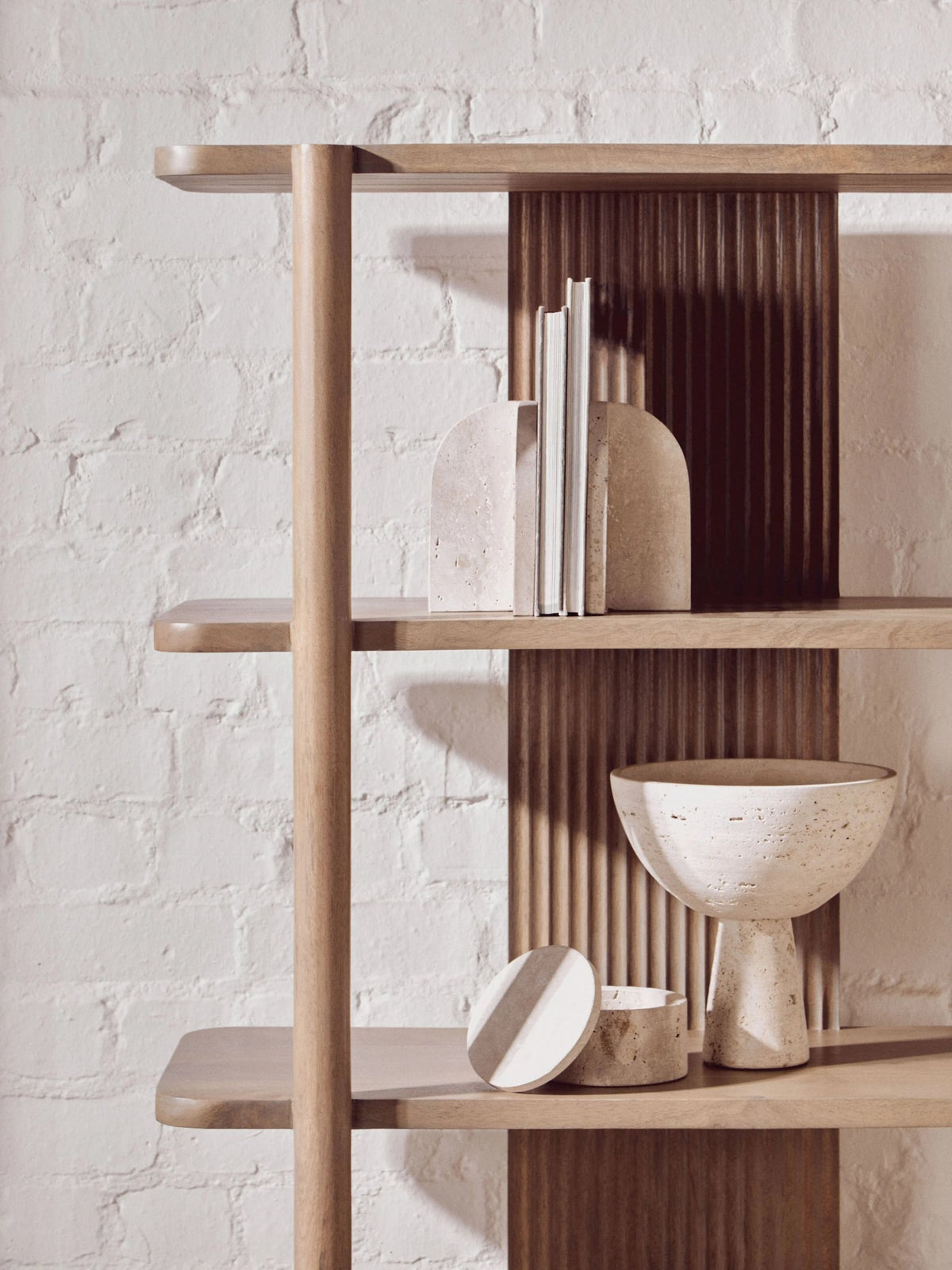 Stirling Five Tier Mango Wood Shelf Unit