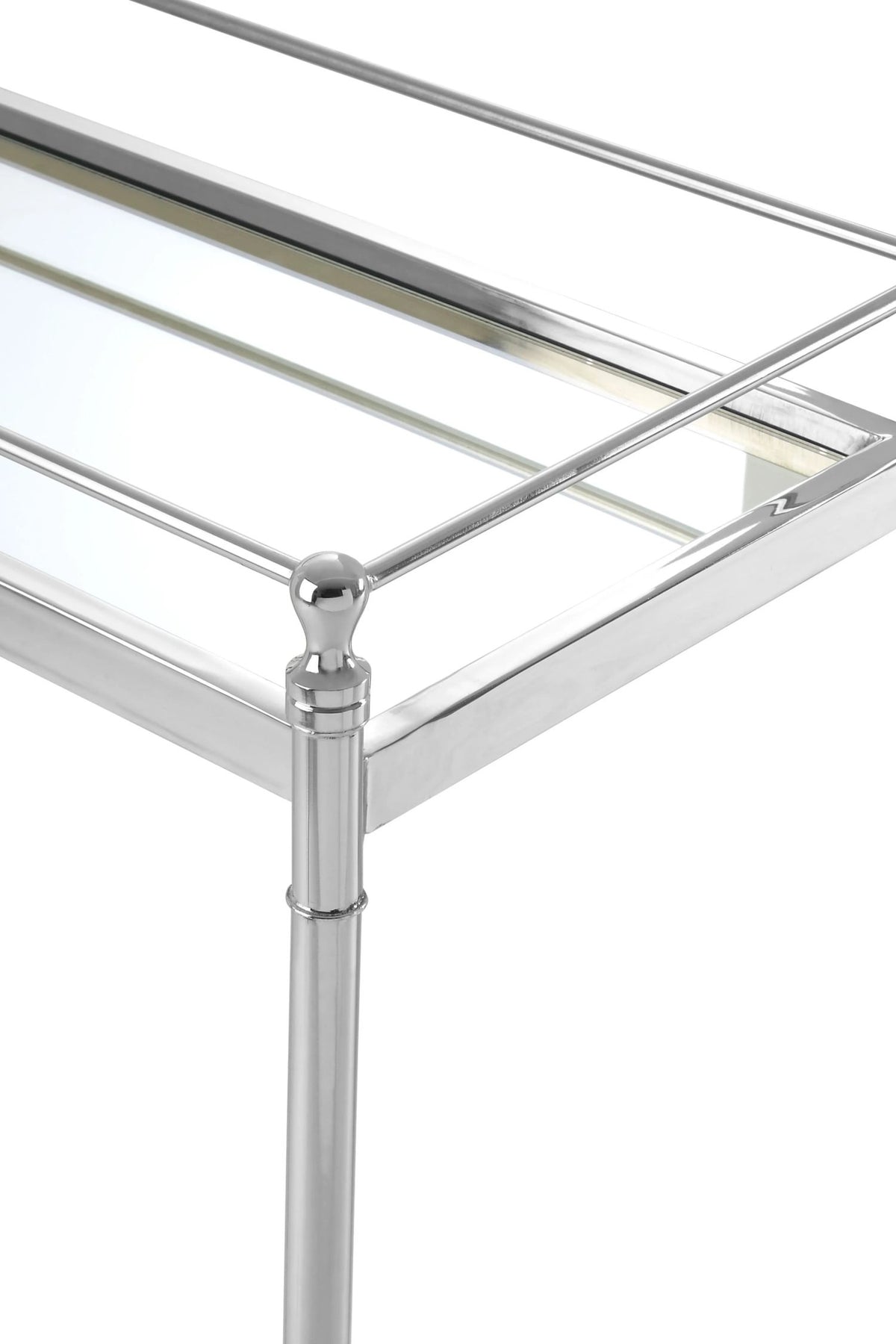 Alford Mirror Top Console Table with Silver Frame