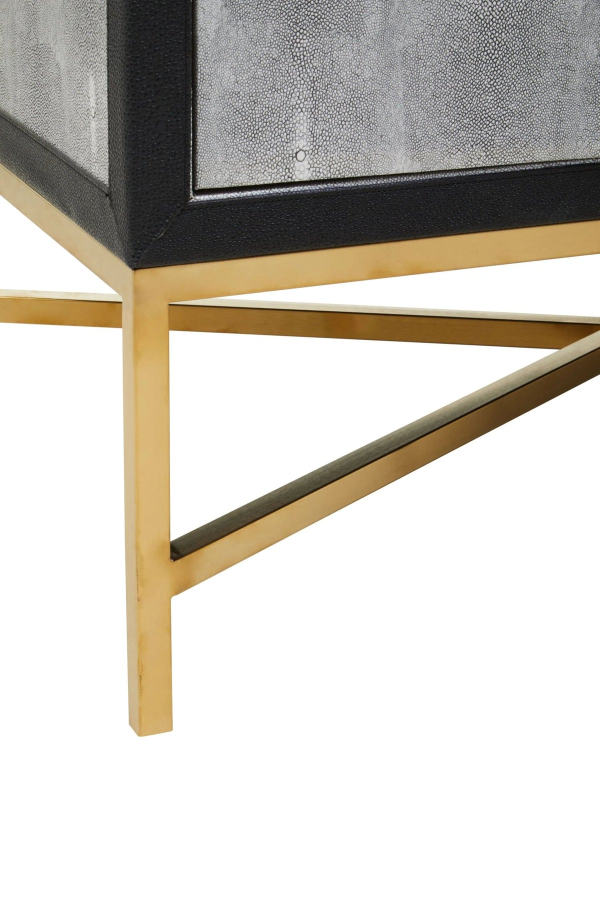 Capri Grey Shagreen Effect 4 Door Sideboard