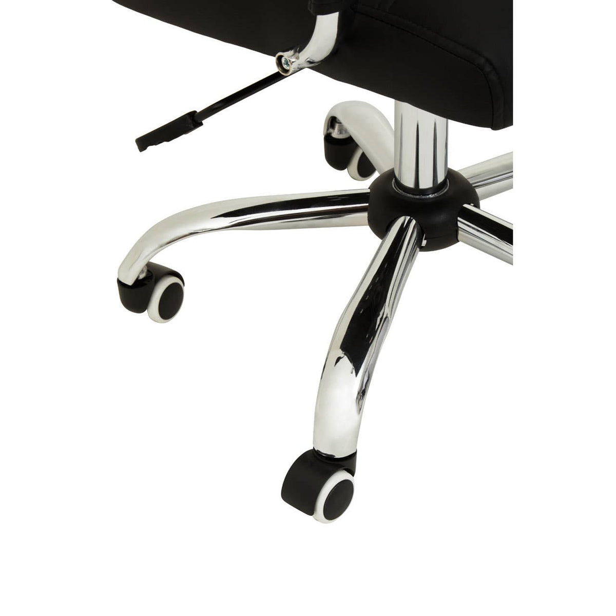 Florence Black Leather Effect and Chrome Home Office Chair