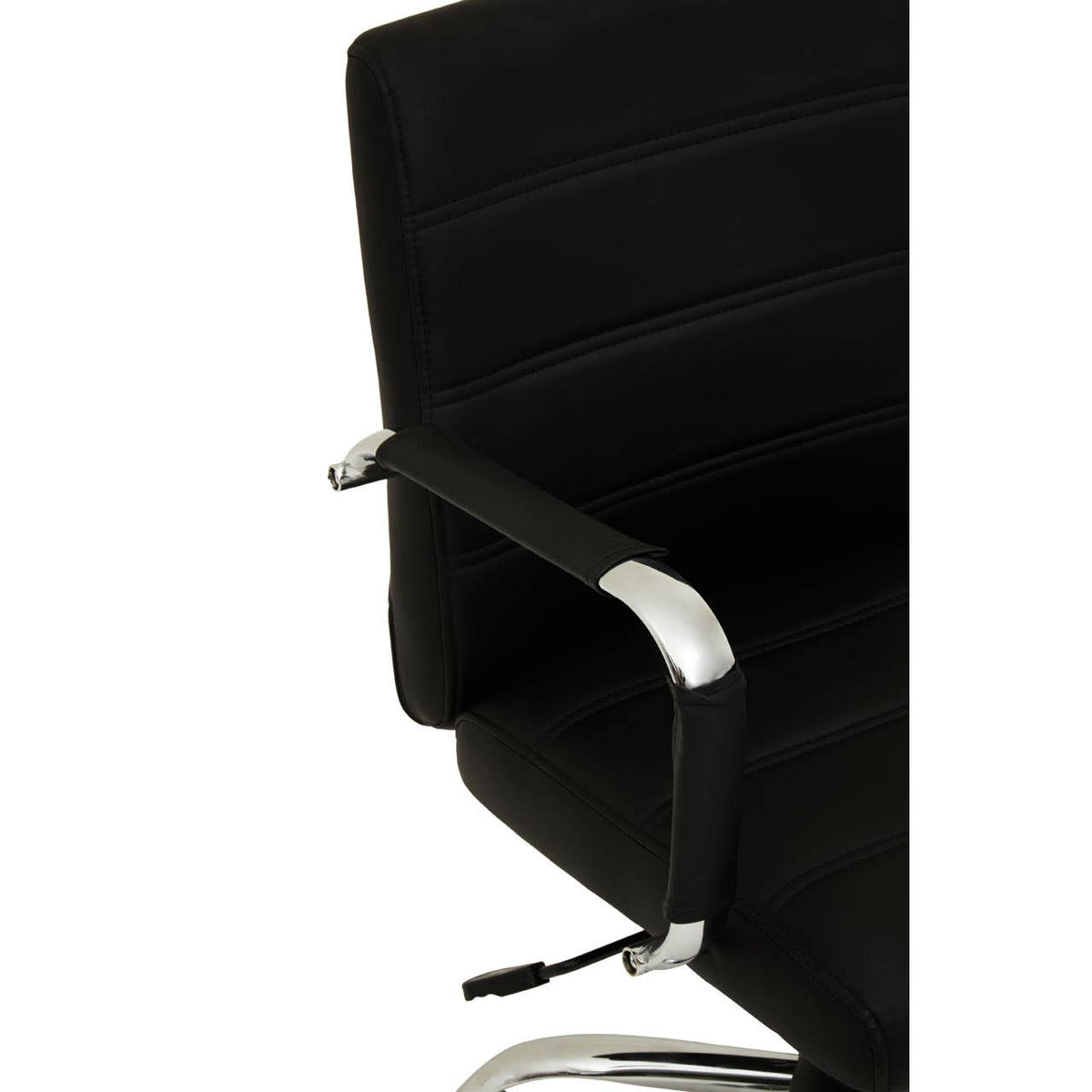 Florence Black Leather Effect and Chrome Home Office Chair