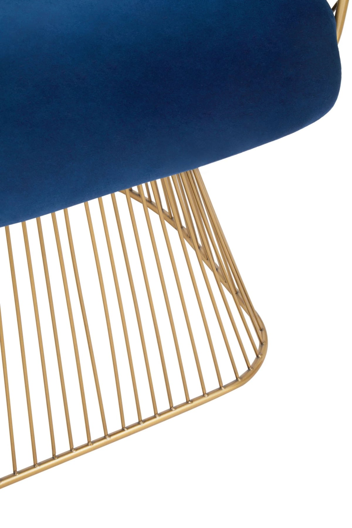 Boston Velvet Chair #colour_navy-blue-gold