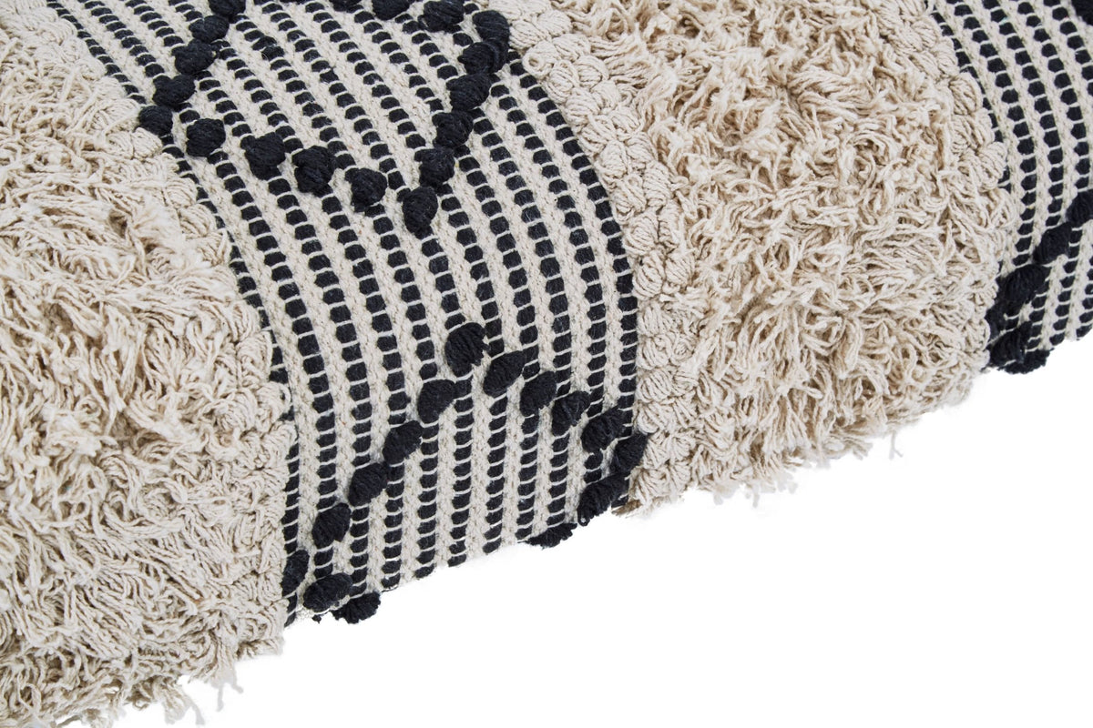 Granada Black and White Moroccan Bench