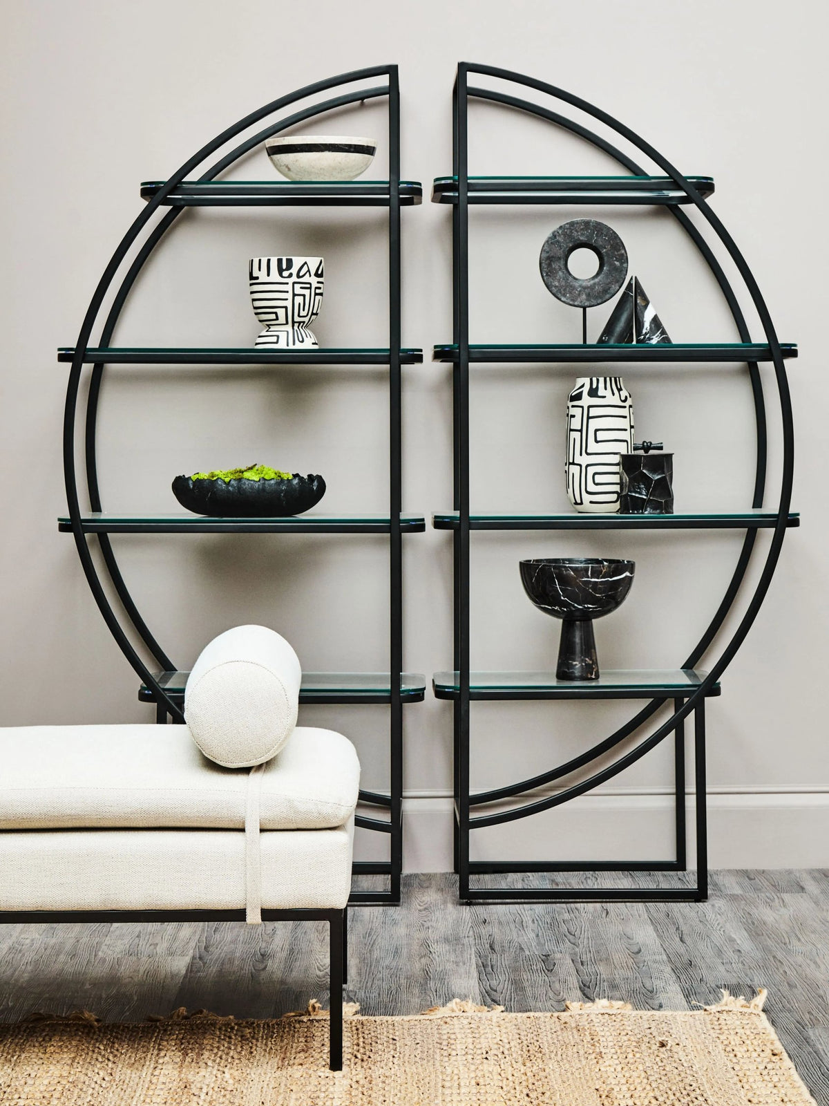 Valencia Half Moon 4 Tier Shelf Unit