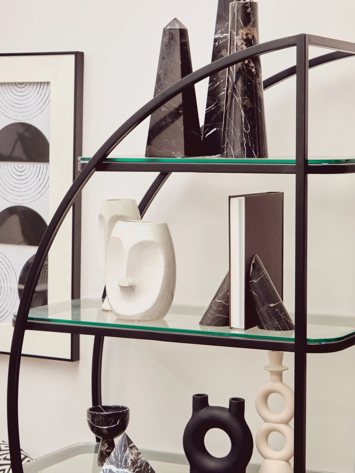 Valencia Half Moon 4 Tier Shelf Unit