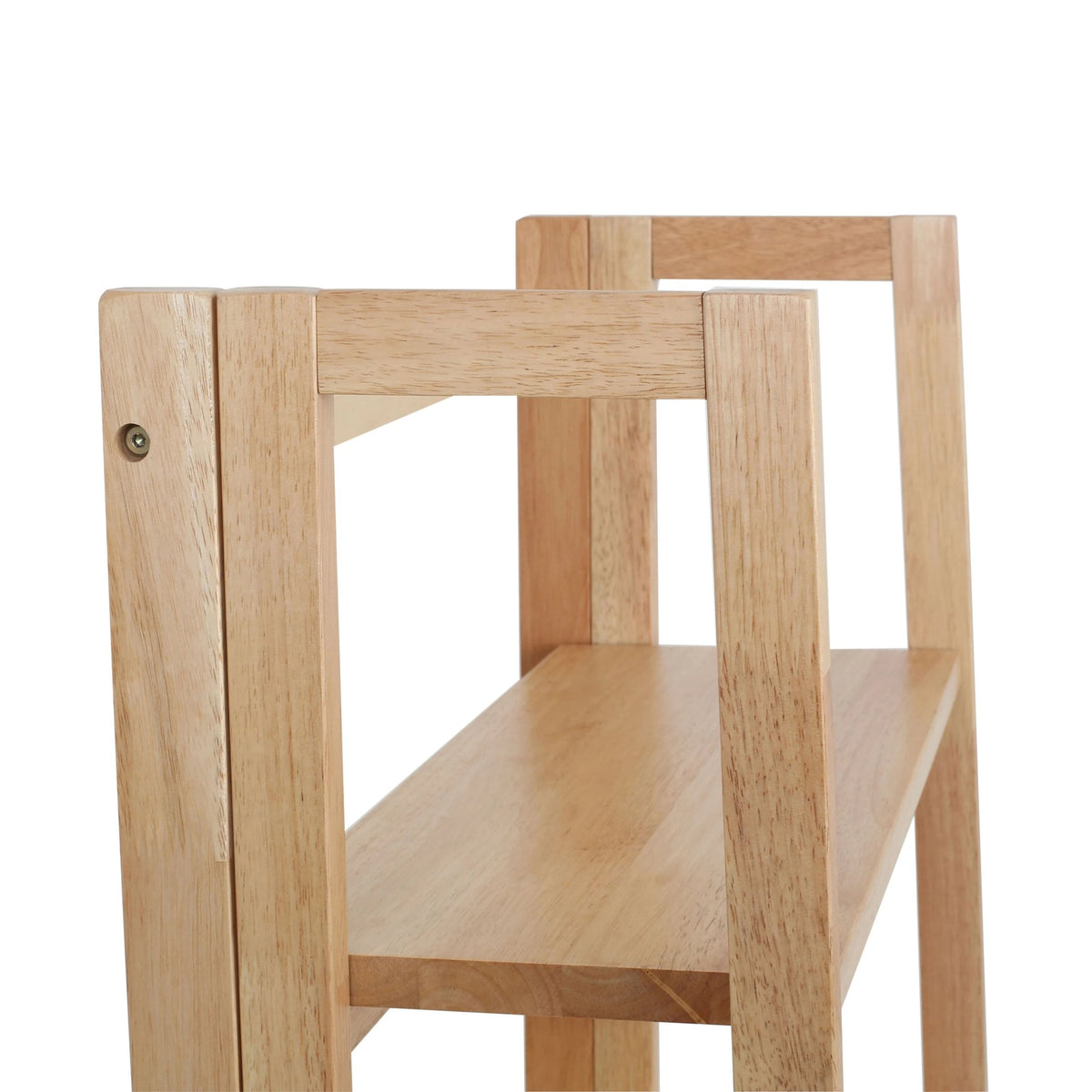 Devizes 5 Tier Tropical Hevea Wood Folding Shelf Unit