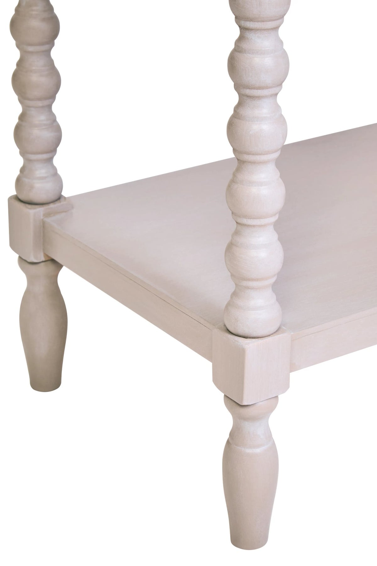 Savoy One Drawer Bobble Detail Grey Wooden Side Table