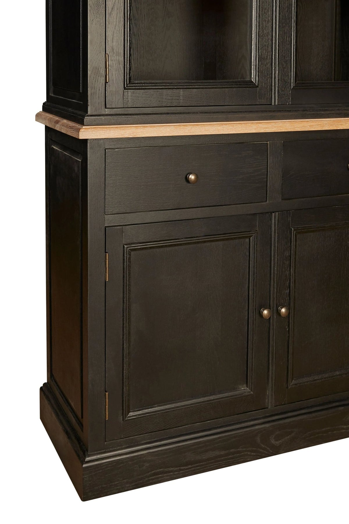 Cannes Black Oak Wood Large Cabinet