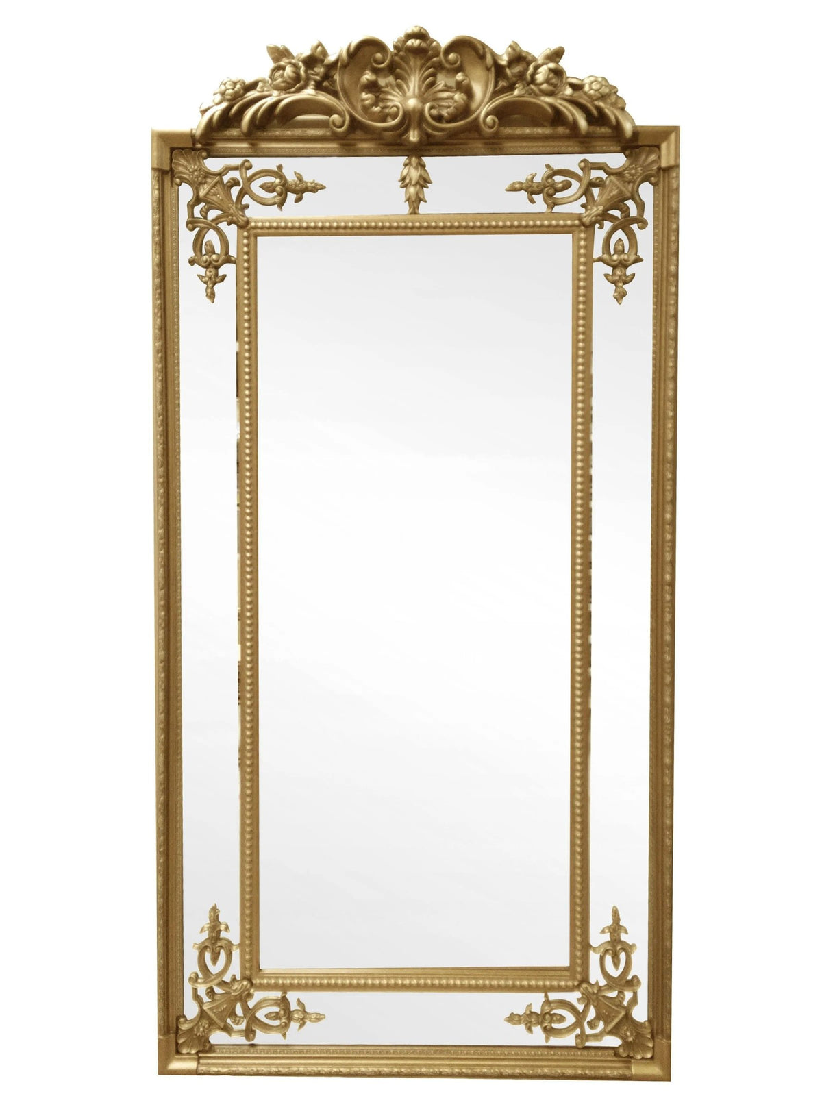 Epsom Gold Finish Ornate Full Length Wall Mirror