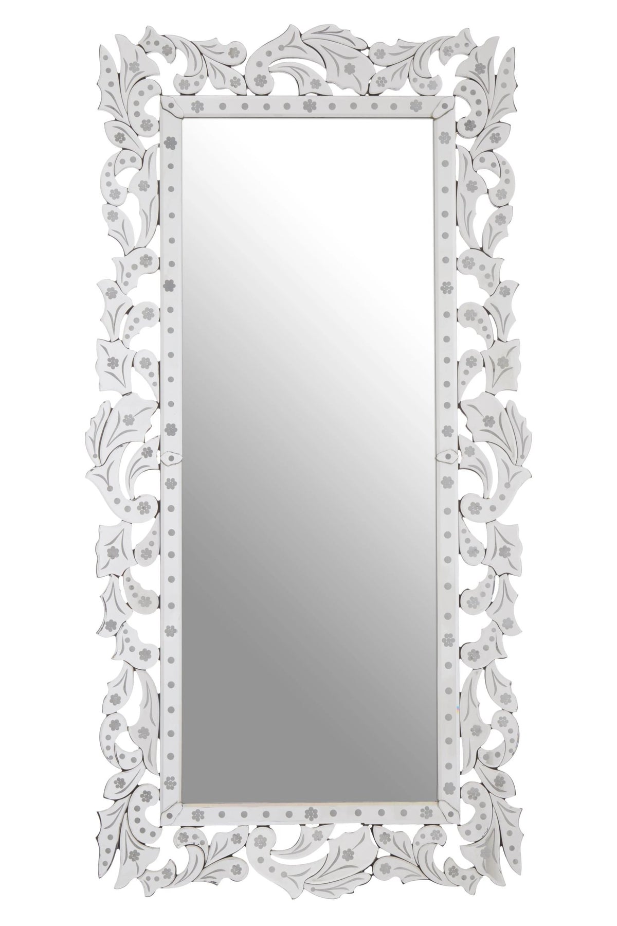 Greenwich Etched Frame Full Length Wall Mirror