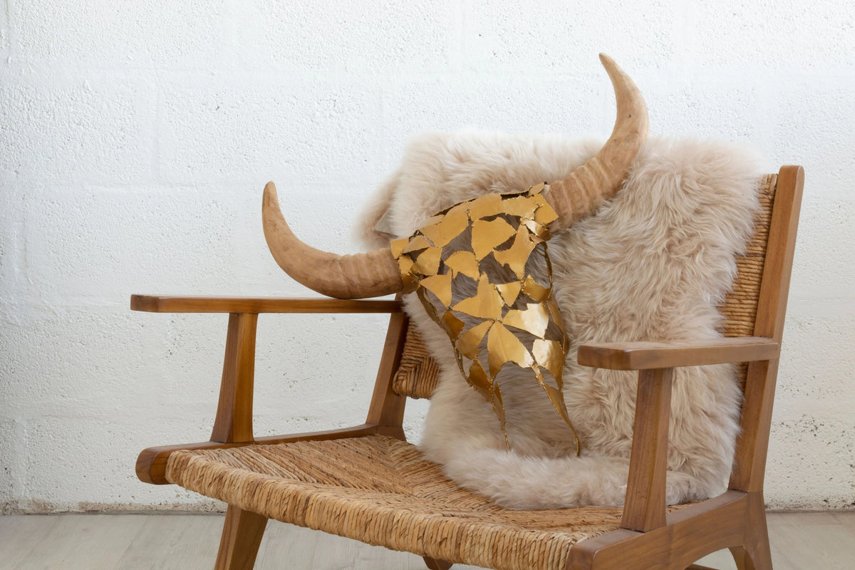 Mayfair Wood and Natural Rattan Armchair