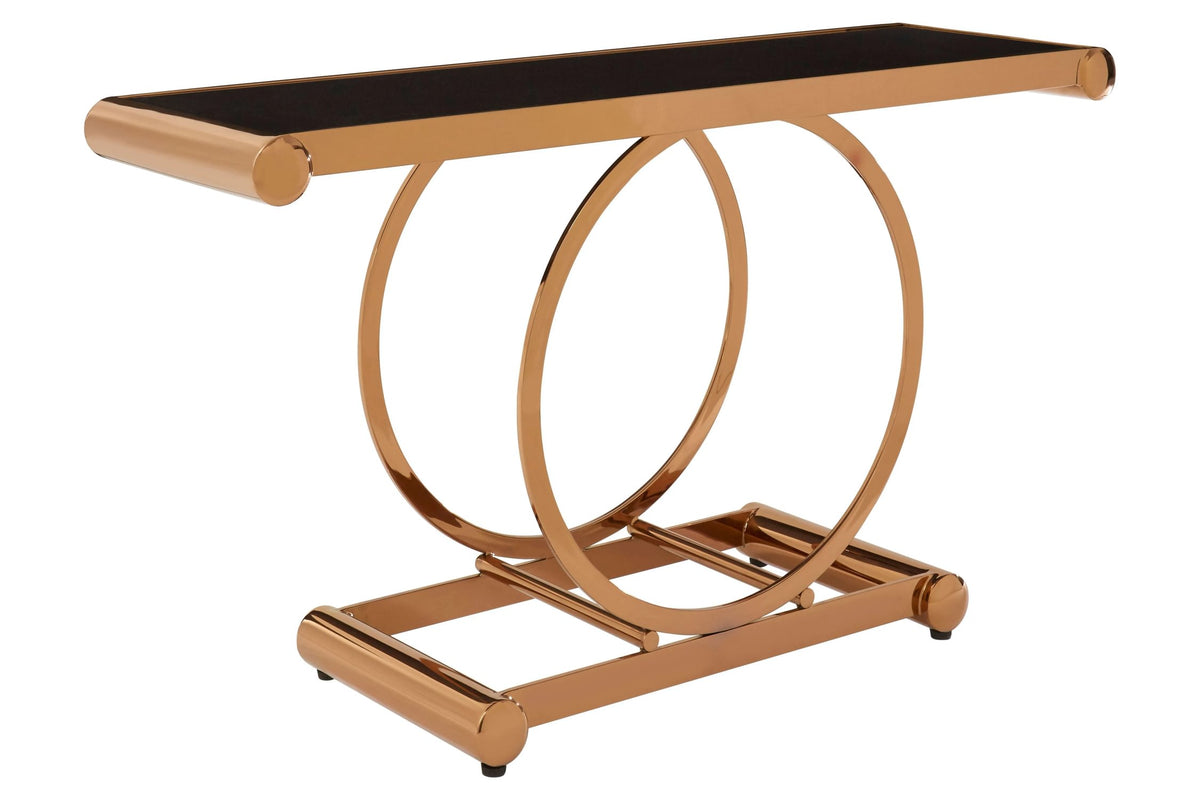 Porto Rose Gold Console Table