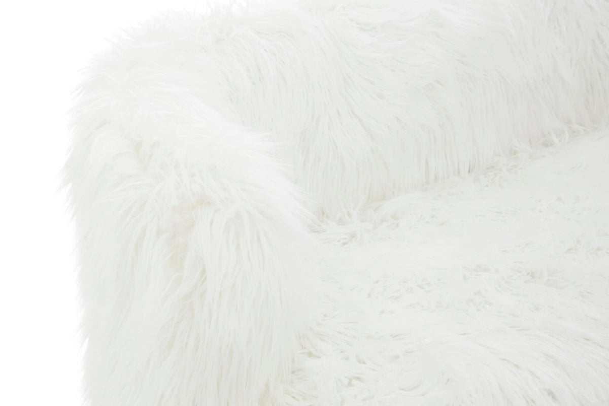 Sorrento Fur Effect 2 Seater Sofa with Gold Legs
